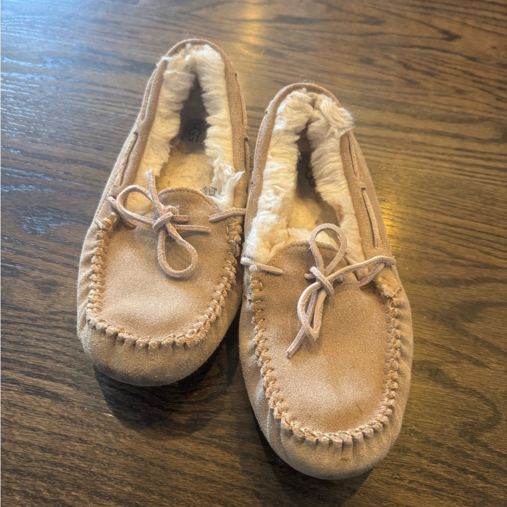 UGG Tan Moccasins Suede Slippers